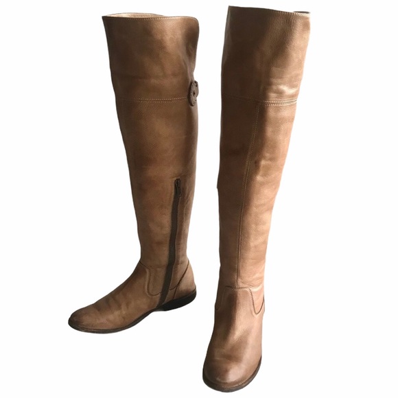 Frye Shirley Over the Knee Ash/Tan Leather Boot - Picture 11 of 16